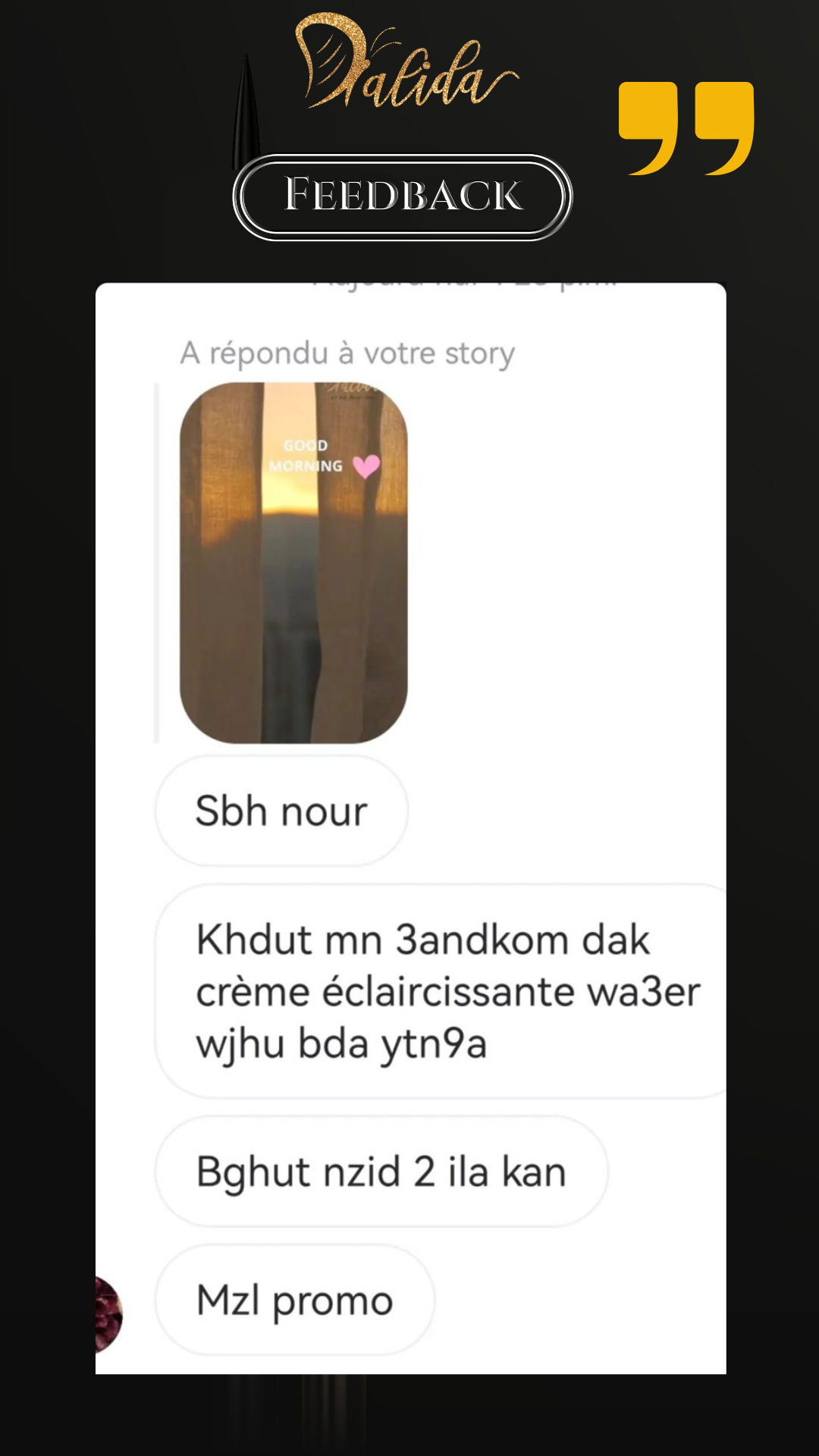 Avis client WhatsApp